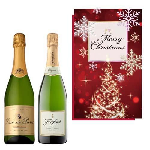 訳あり)(企画品)スパークリングワイン クリスマスBOX入り ( 750ml*2本