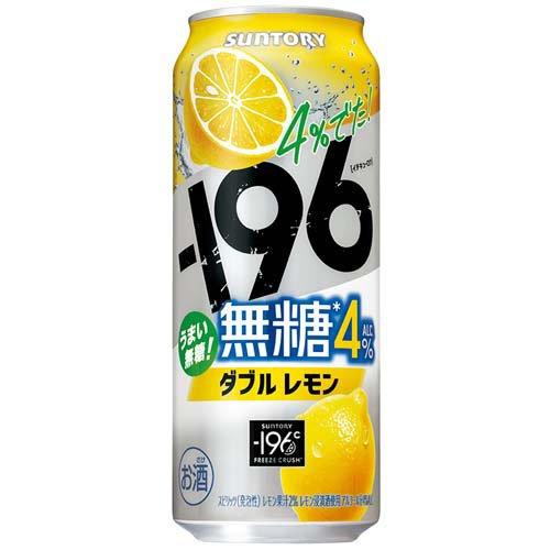 196 イチキューロク 無糖 ダブルレモン 4％ ( 500ml×24本 ) : 爽快