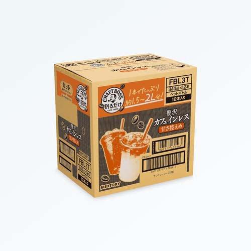 割るだけクラフトボスカフェ 贅沢カフェインレス甘さ控えめ ( 340ml×12