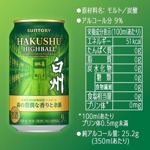 サントリー プレミアムハイボール白州 ＆ マスターズドリーム ( 350ml