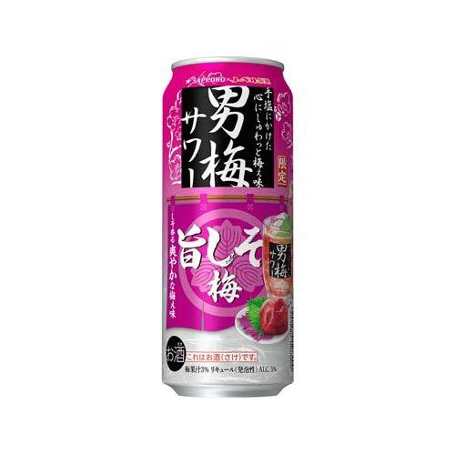 企画品)サッポロ 男梅サワー 旨しそ梅 ( 500ml×24本入 )/ チューハイ