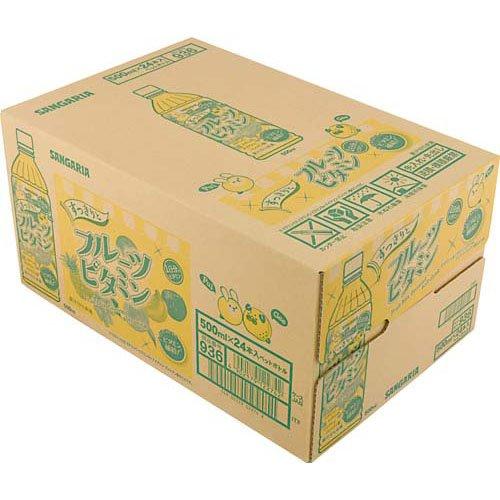 すっきりフルーツ４箱セット サンガリア すっきりとフルーツビタミン ( 500ml*24本入 ) : 爽快