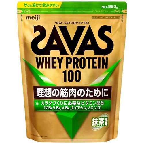 SAVAS - neo4品明治SAVASホエイプロテイン 980g  抹茶風味 3袋セット ザバス ホエイプロテイン100 抹茶風味 ( 980g )/ ザバス(SAVAS