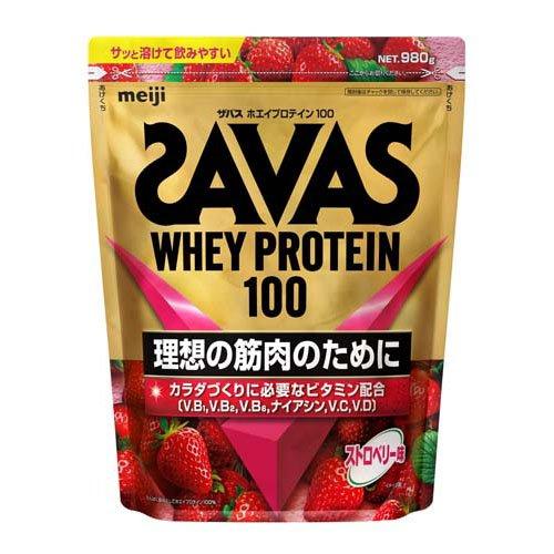 ザバス ホエイプロテイン100 ストロベリー味 ( 980g )/ ザバス(SAVAS