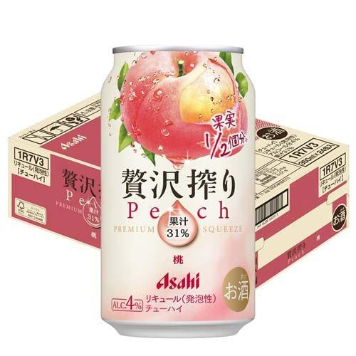 アサヒ 贅沢搾り 桃 缶 ( 350ml*24本入 )/ アサヒビール/チューハイ