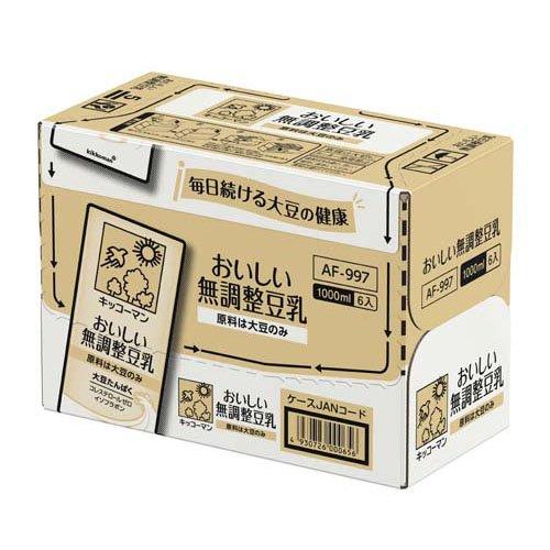 キッコーマン おいしい無調整豆乳 ( 1L×6本入 )/ たんぱく質 ) : 爽快