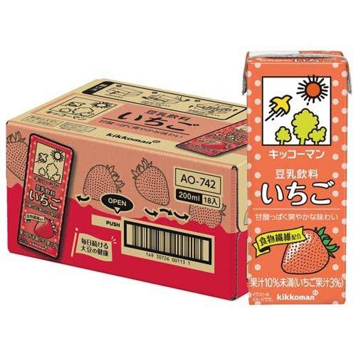 キッコーマン 豆乳飲料 いちご 0ml 18本入 キッコーマン 爽快ドリンク専門店 通販 Yahoo ショッピング