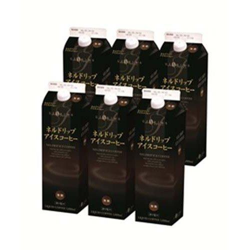ネルドリップアイスコーヒー無糖 ( 1000ml×6個 )/ ウエシマコーヒー