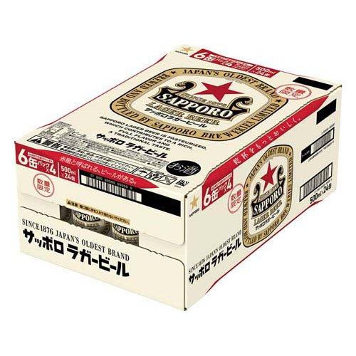 サッポロ ラガービール 缶 ( 500ml×48本入 )/ サッポロビール : 爽快