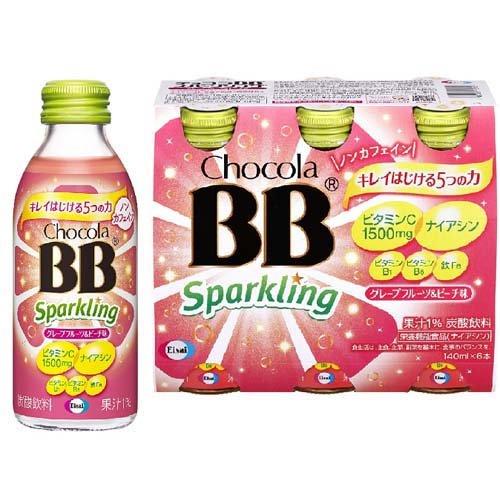 お菓子まとめ売り チョコラBB スパークリング チョコラBB チョコラBBスパークリング 栄養機能食品(ナイアシン) ( 6本