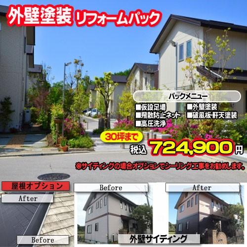 最終値下げ ソウケンの外壁塗装リフォームパック サイディング30坪迄 日本最大級 Atempletonphoto Com