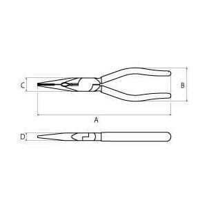 VICTOR ラジオペンチ(皮むき穴付)(JIS規格品) 280A-150 150mm ビクター