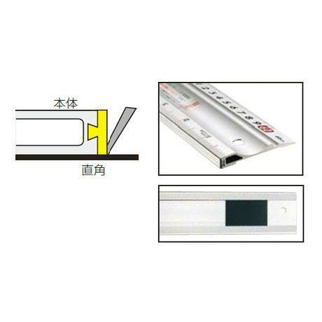 シンワ 65098 アルミカッター定規 カット師 60cm 併用目盛 取手付