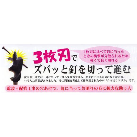 スターエム NO.9L クギ切りドリル ロングタイプ 木工ドリル 12mm STAR-M｜soukoukan｜04