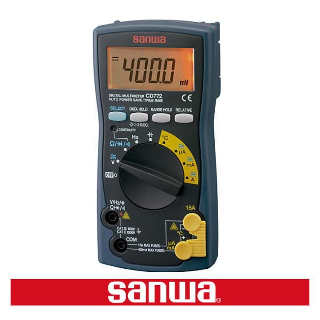 サンワ SANWA 三和電子機器 デジタルマルチメーター テストリード付 CD772 中古 【工具専門店 テイクハンズ金沢野々市店】 サンワ SANWA 三和電子機器 測定器 デジタルマルチメーター テスト