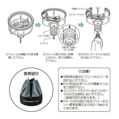 未来工業 フリーホルソー(石膏ボード・合板・ケイカル板用) FH 未来工業 フリーホルソー(石膏ボード・合板・ケイカル板用) FH