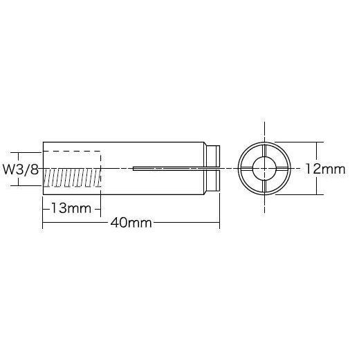 DENSAN ビルディングアンカー(3/8x40mm・30ヶ入) パック入 HT