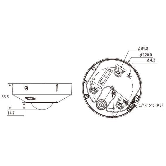 6メガピクセル防水フィッシュアイ型IPカメラ IP-6FE マザーツール MotherTool 代引不可_1