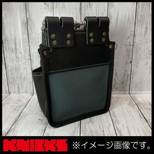 KNICKS（ニックス） チェーンタイプ総ヌメ革使用3段腰袋 ブラック
