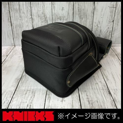 KNICKS ニックス チェーンタイプ総ヌメ革使用3段腰袋 ブラック