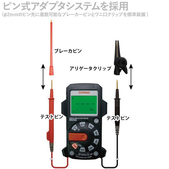 sanwa 6レンジ絶縁抵抗計 MG102 三和電気計器 : 創工館 - 通販 - Yahoo