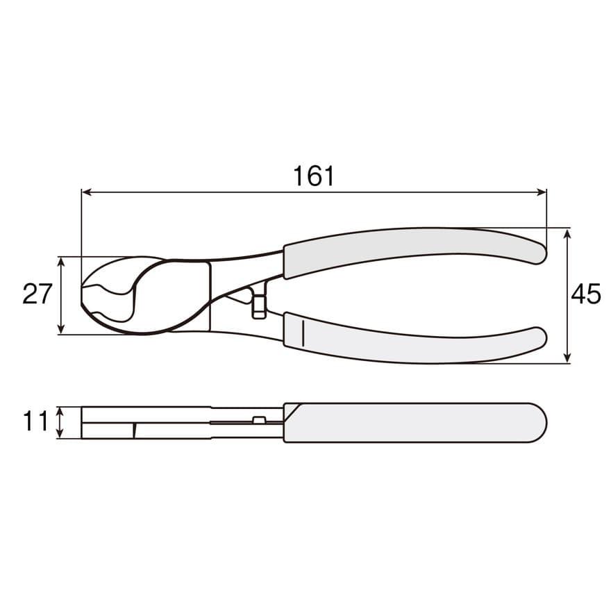 HOZAN 電気工事士技能試験 ケーブルカッター161mm N-18 ホーザン HOZAN 電気工事士技能試験 ケーブルカッター161mm N-18 ホーザン