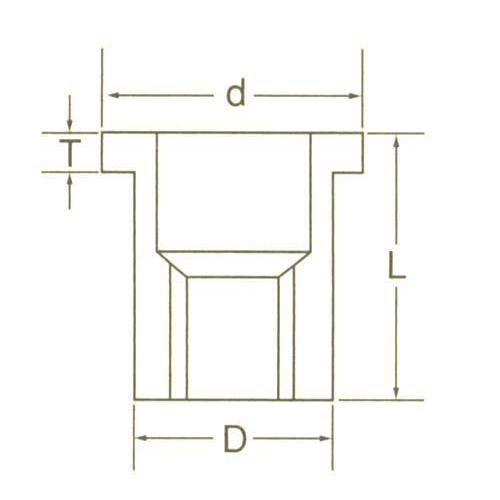 ロブテックス　エビナット(アルミニウム)　M8x1.25　NAD-8M　1000本　エビ印