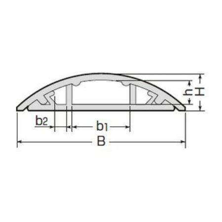 【在庫処分】未来工業 ワゴンモール フラットタイプ OP10型 全長2m ベージ 未来工業 ワゴンモール(フラットタイプ) OP10型 2m グレー 5本 OP10-2G