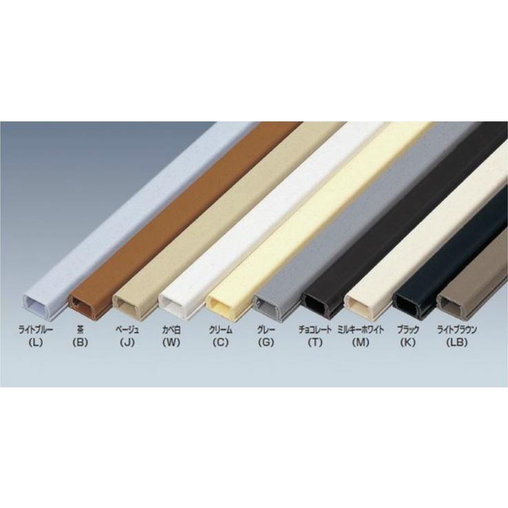 未来工業 プラモール(VVFケーブル用モール) 3号 クリーム 10本 PML-3C