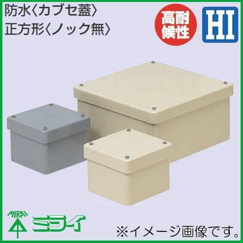 受注生産　防水プールボックス　400x400x100mm　1ヶ　正方形(ノック無)　未来工業　PVP-4010BM　ミルキーホワイト　MIRAI