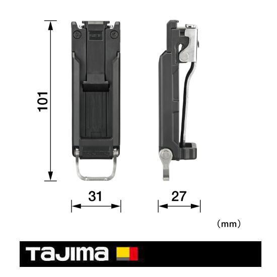 Tajima（タジマ） セフホルダー胴ベルト用 クリップ式 樹脂 スリム SFC