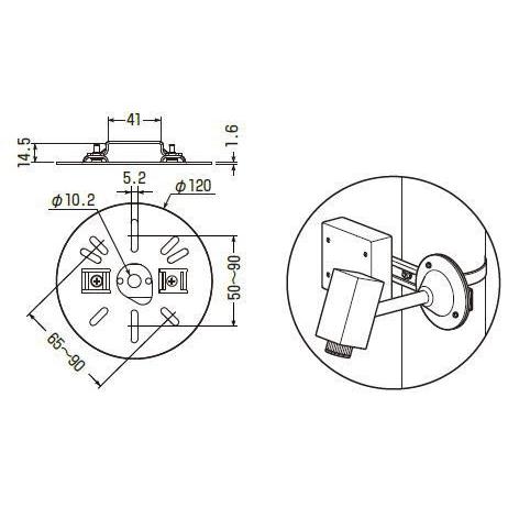未来工業 防犯カメラ用プレート SG-VK1 MIRAI SGVK1 : 創工館 - 通販