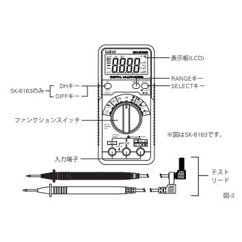 デジタルマルチメーター  SK-6161 カイセ SK6161 KAISE｜soukoukan｜02