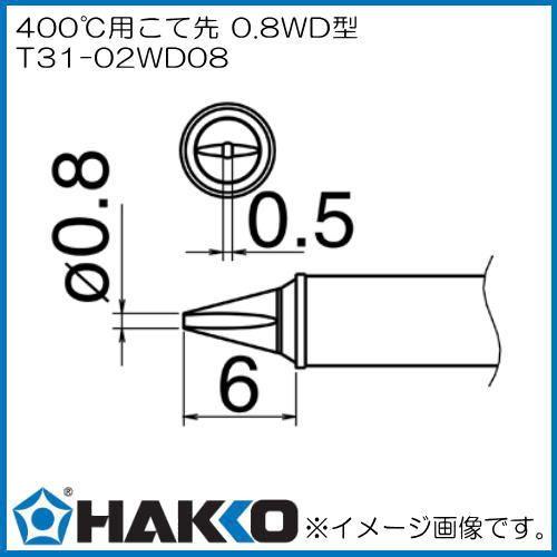 交換こて先 T31-02WD08 400℃ D型 FX-100用 白光 HAKKO : 創工館 - 通販