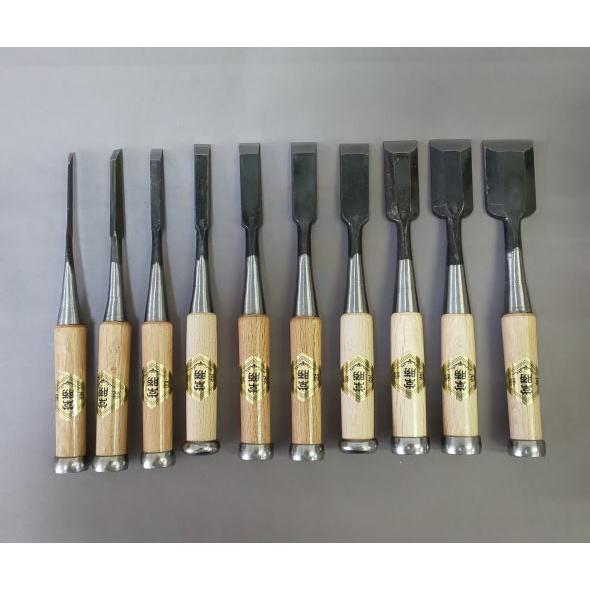 追入鑿 ノミ 10サイズセット(3〜36mm) 常勝 : 創工館 - 通販 追入鑿 ノミ 10サイズセット(3〜36mm) 常勝 : 創工館 - 通販