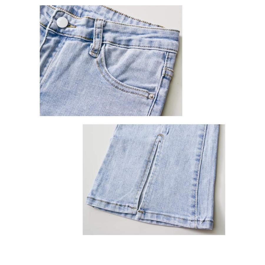 KOEISTORE デニムパンツ レディース 春 夏 春夏 黒 白 フレア KOEISTORE デニムパンツ レディース 春 夏 春夏 黒 白 フレア