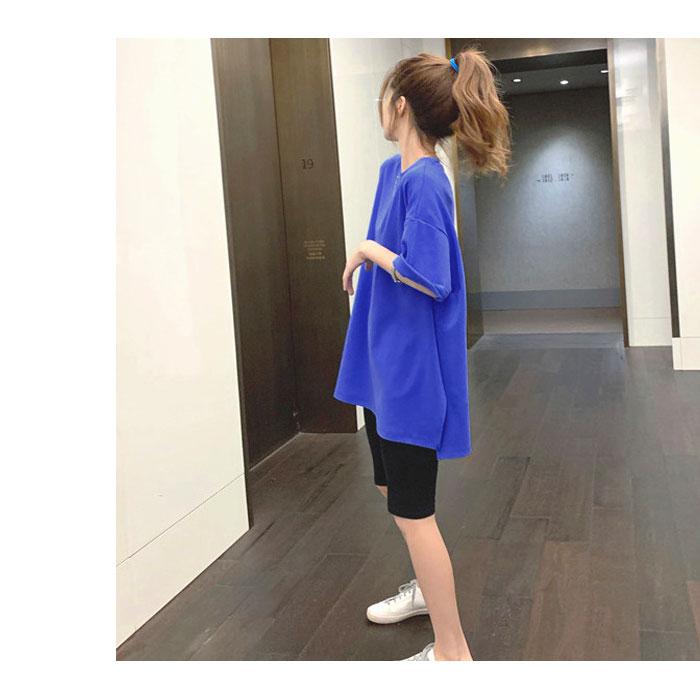 tシャツ レディース 春 夏 春夏 黒 白 半袖 無地 ビッグサイズ 