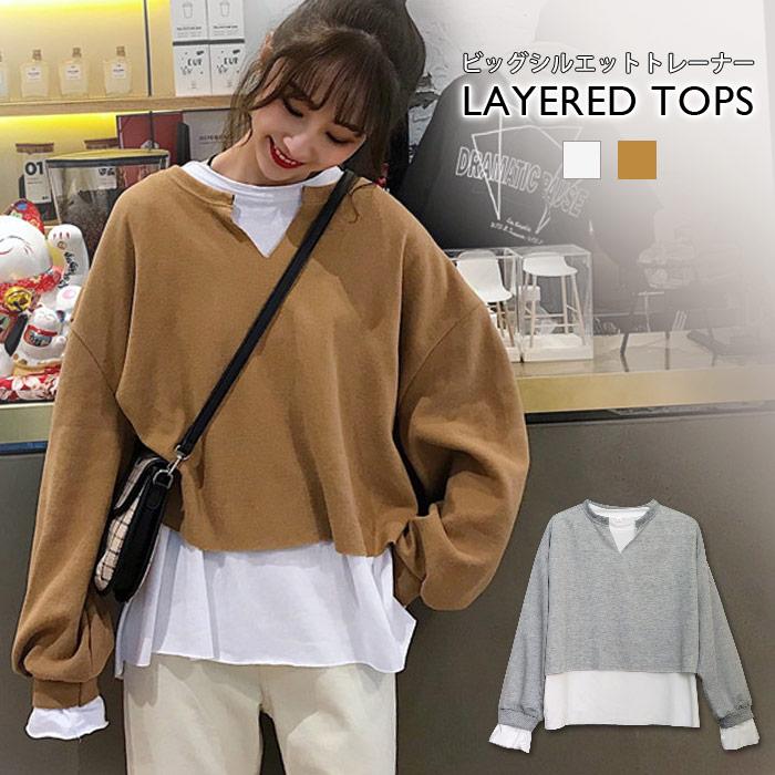 トレーナー レディース 秋 冬 秋冬 トップス カットソー 長袖 無地 チュニック ビッグシルエット ゆったり 大きめ グレー ベージュ 代 30代 40代 送料無料 Y3107 セレクトショップ Soul 通販 Yahoo ショッピング