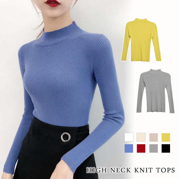 ニットトップス レディース 秋 冬 秋冬 白 黒 長袖 セーター ホワイト グレー アイボリー ブルー ボルドー イエロー ベージュ ブラック 代 30代 送料無料 Y40 セレクトショップ Soul 通販 Yahoo ショッピング