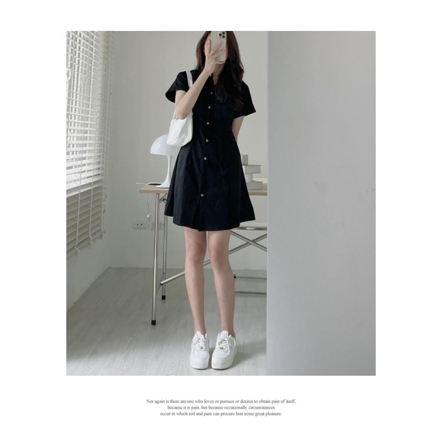 KOEISTORE シャツワンピース レディース 春 夏 春夏 黒 白 シャツ 