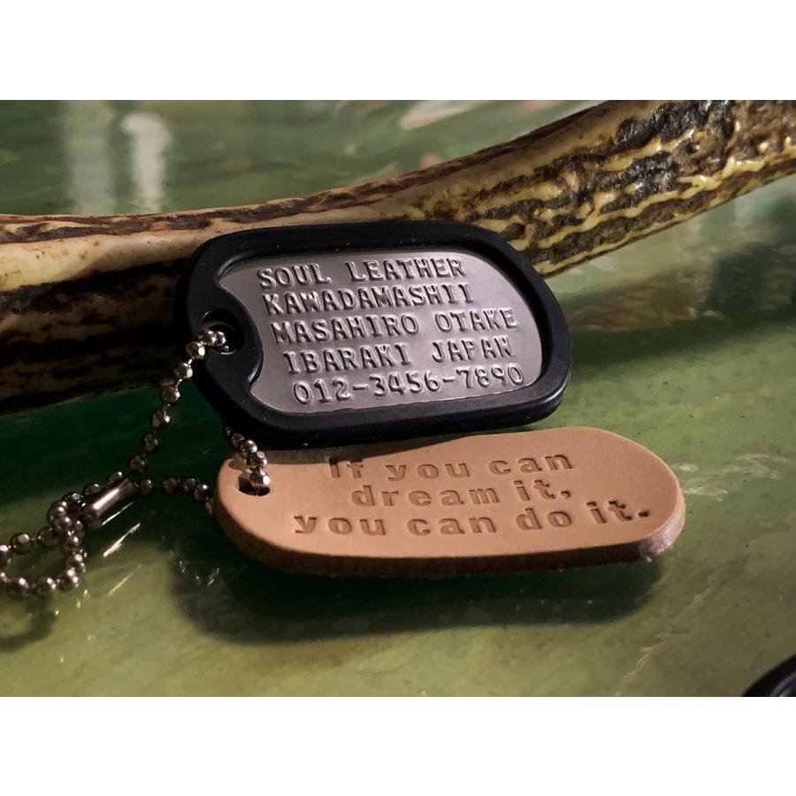 ドッグタグ （ショートボールチェーン・サイレンサー付き） : Soul