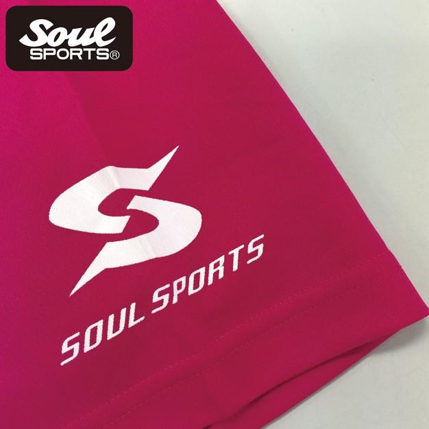 ドライメッシュ 吸汗速乾 半袖 Tシャツ SOULロゴ SOUL SPORTS ソウル ピンク njpw｜soul-sports｜03