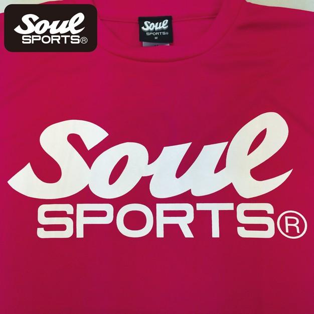 ドライメッシュ 吸汗速乾 半袖 Tシャツ SOULロゴ SOUL SPORTS ソウル ピンク njpw｜soul-sports｜04