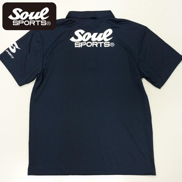 魂 ドライメッシュ 吸汗速乾 半袖 ポロシャツ SOULロゴ SOUL SPORTS 