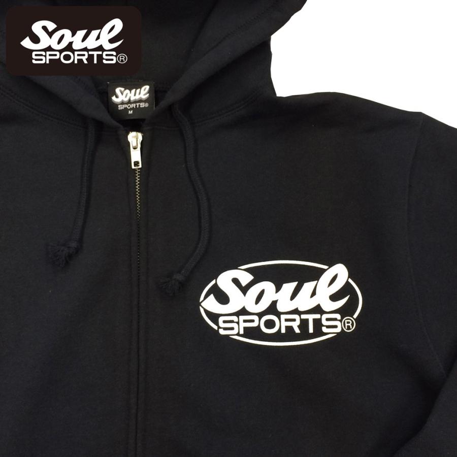 Soul ４連ロゴ スウェット パーカー SOULロゴ SOUL SPORTS オリジナル ソウルスポーツ　ブラック｜soul-sports｜05