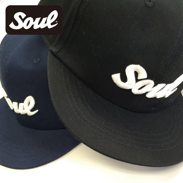 SOUL ロゴ刺繍キャップ 黒/紺 : SOUL SPORTS Yahoo!店 - 通販 - Yahoo