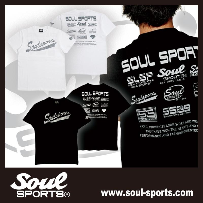 プロレス Tシャツ フェス風 半袖 SOUL SPORTS ソウル 黒/白 njpw |  | 15