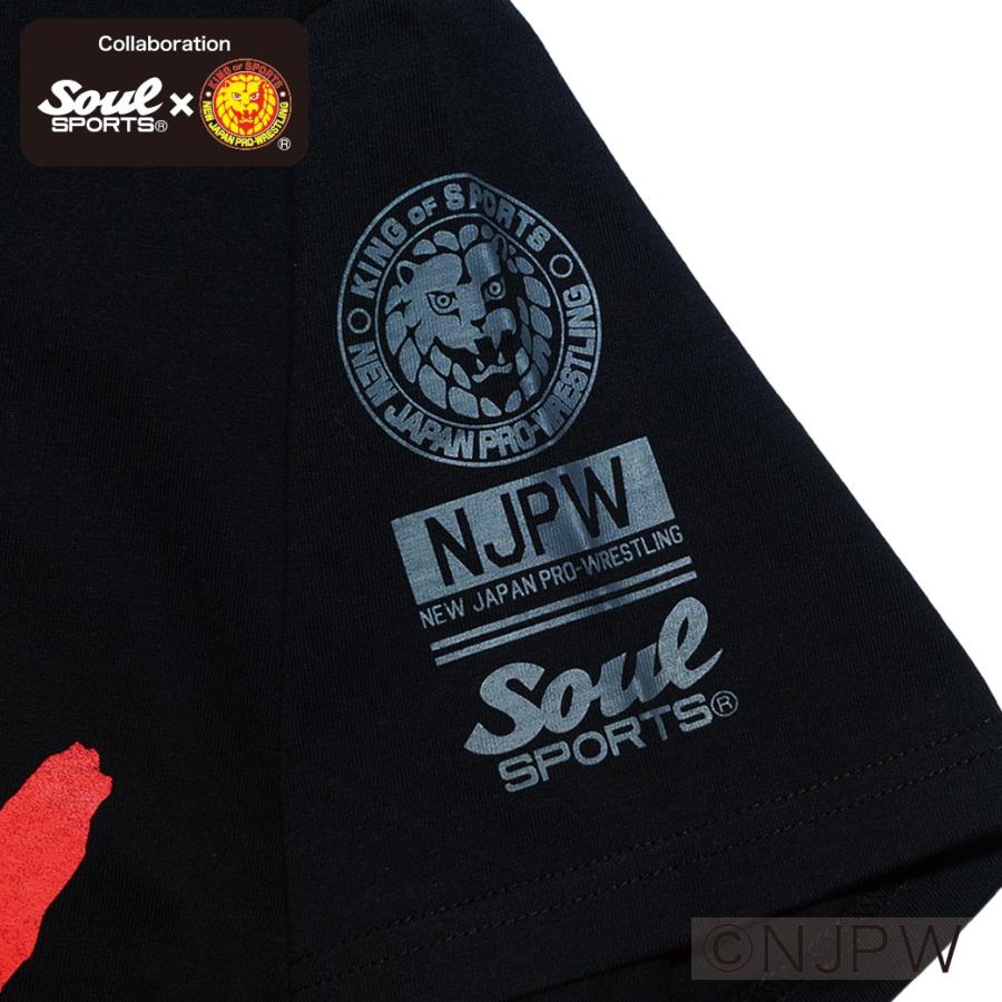Tシャツ 新日本プロレス × SOUL SPORTS デカロゴ 半袖 ライオンマーク