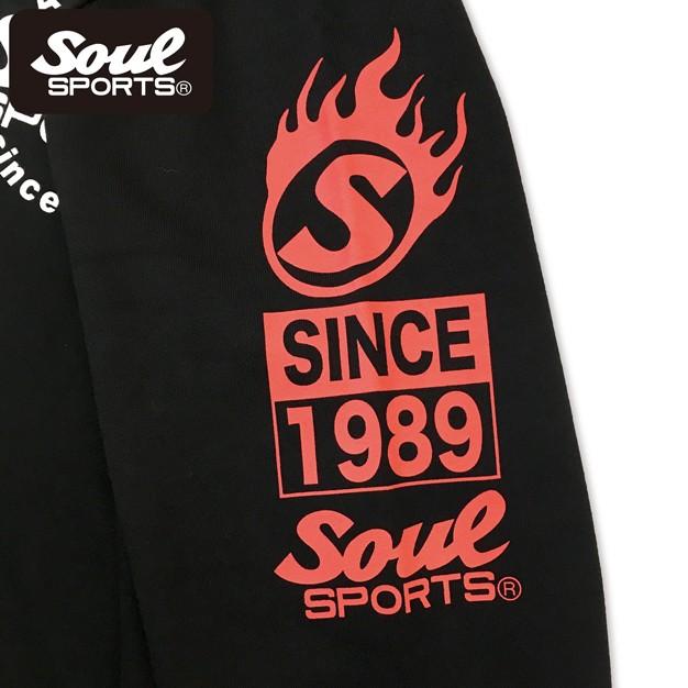集合ロゴ デザイン ファイヤーロゴ スウェット ジップパーカー  SOUL SPORTS オリジナル ソウルスポーツ　ブラック |  | 06