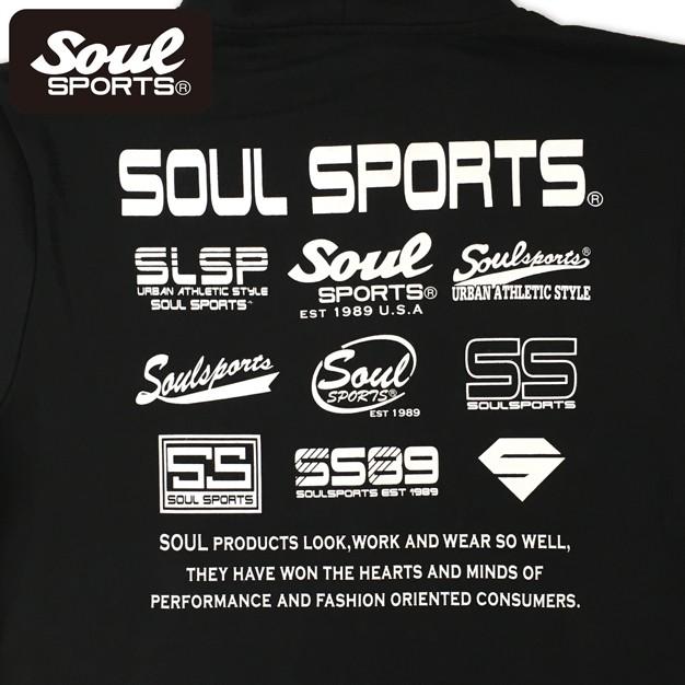 集合ロゴ デザイン ファイヤーロゴ スウェット ジップパーカー  SOUL SPORTS オリジナル ソウルスポーツ　ブラック |  | 07